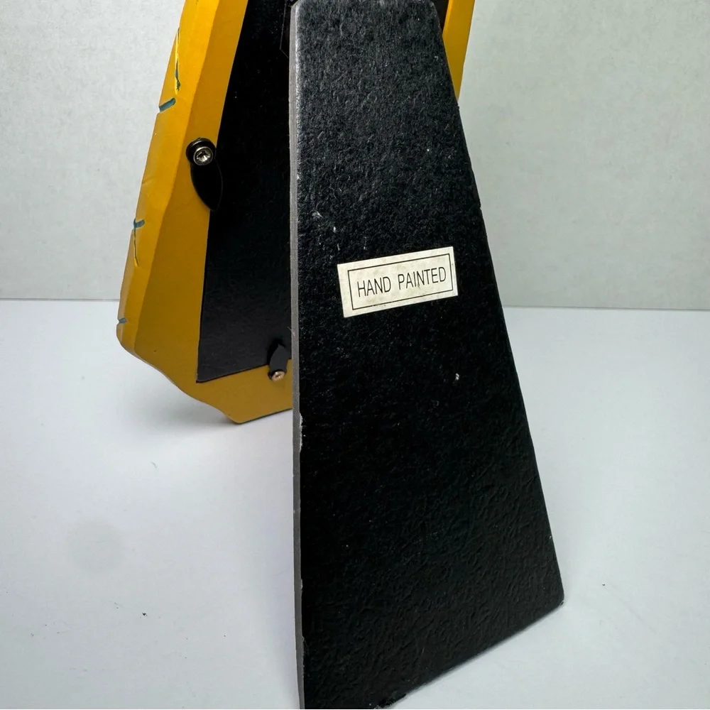 Cute Vintage Neck‎ Tie Wood Picture Frame Yellow Diamond Pattern With 2 Pictures